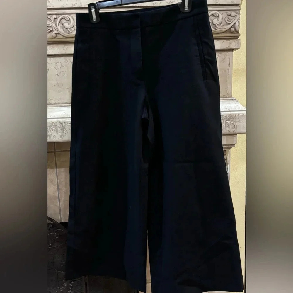 Ann Taylor Size 4 Black Wide Leg Dress Pants Trousers